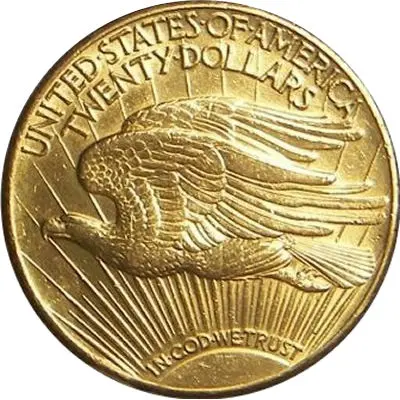 $20 Saint-Gaudens Gold Double Eagle Reverse