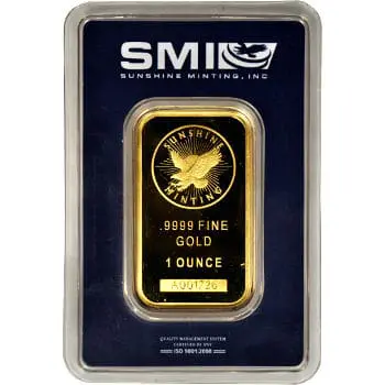 1 oz Sunshine Mint Gold Bar